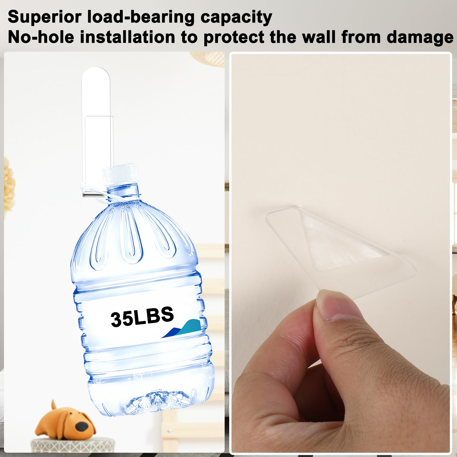 2-Pack Acrylic Baseball Cap Organizer - Wall Mount Hat Rack for Men & Women with Strong Adhesive - Clear Sticky Hooks for Closet, Door & Wall Storage - Perfect for Displaying Caps in Bedroom, Garage or Entryway