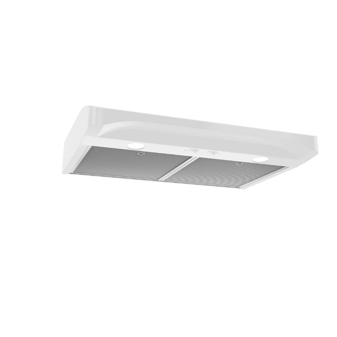Broan Elite Alta I Series 30-Inch Convertible Under Cabinet Range Hood in White (ALT130WW) - Powerful Kitchen Ventilation for Smoke and Odor Removal
