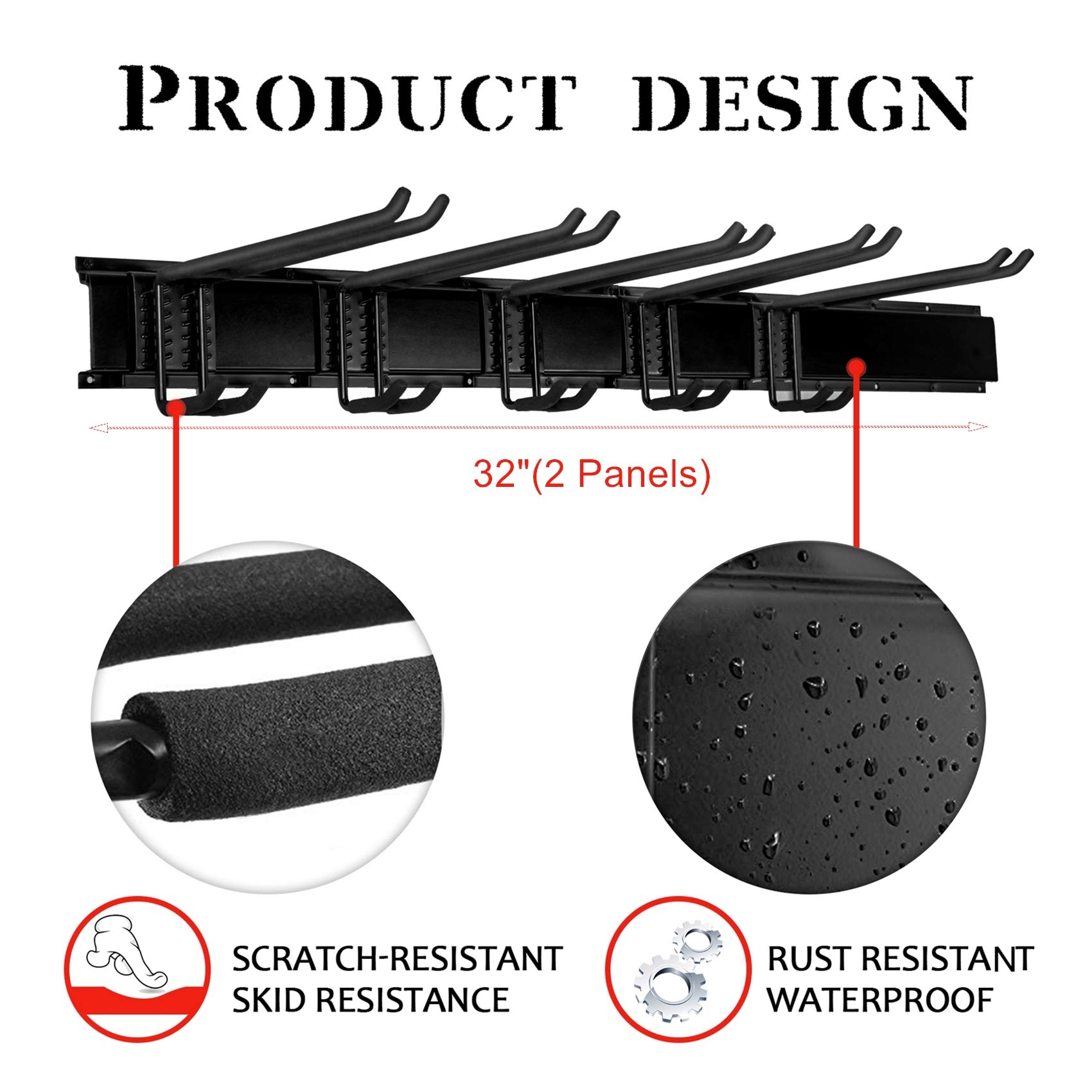 Heavy Duty Ski Wall Rack - 10 Pair Ski Storage System for Garage & Home Organization - 300lb Capacity Snowboard Mount Hanger - Perfect for Shed, Basement & Winter Sports Gear Storage