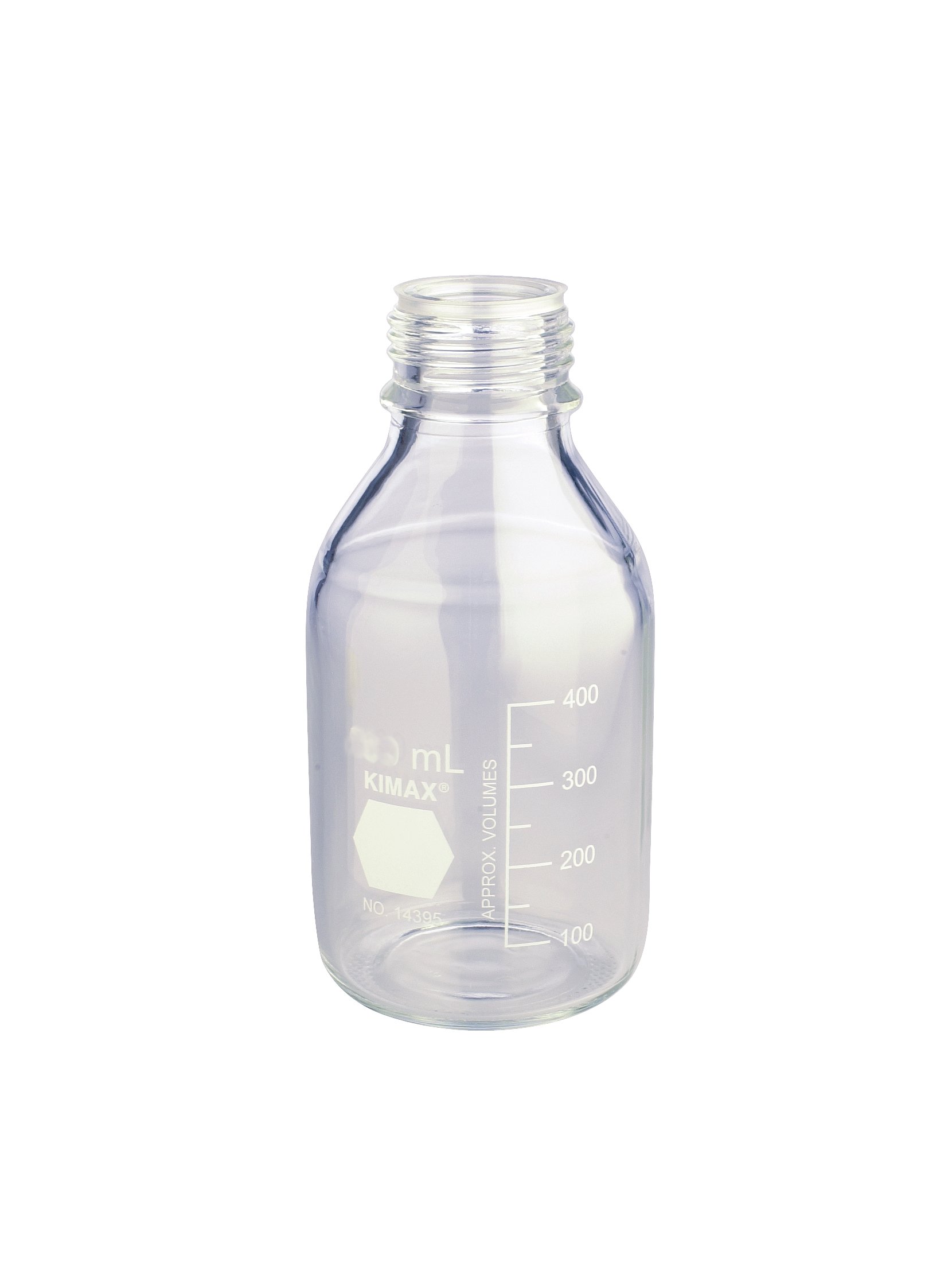 Kimble 14396-10000 Borosilicate Glass Media Storage Bottles - 10L Capacity, GL 45 Thread, No Cap - Ideal for Laboratory, Chemical Storage & Industrial Use