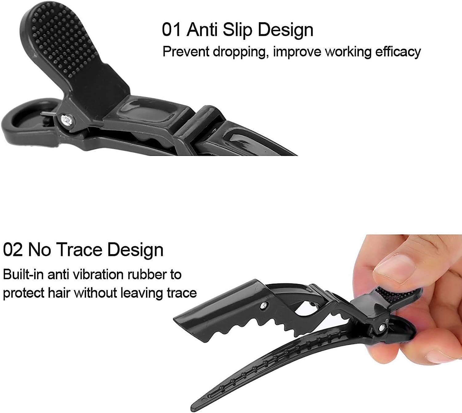 Professional 6Pcs Crocodile Hair Clips - Anti-Slip Hairdressing Sectioning Claws for Salon Styling, DIY Hair Barrettes for Girls & Boys (Multicolor) - Perfect for Braiding, Updos, and Everyday Hairstyles