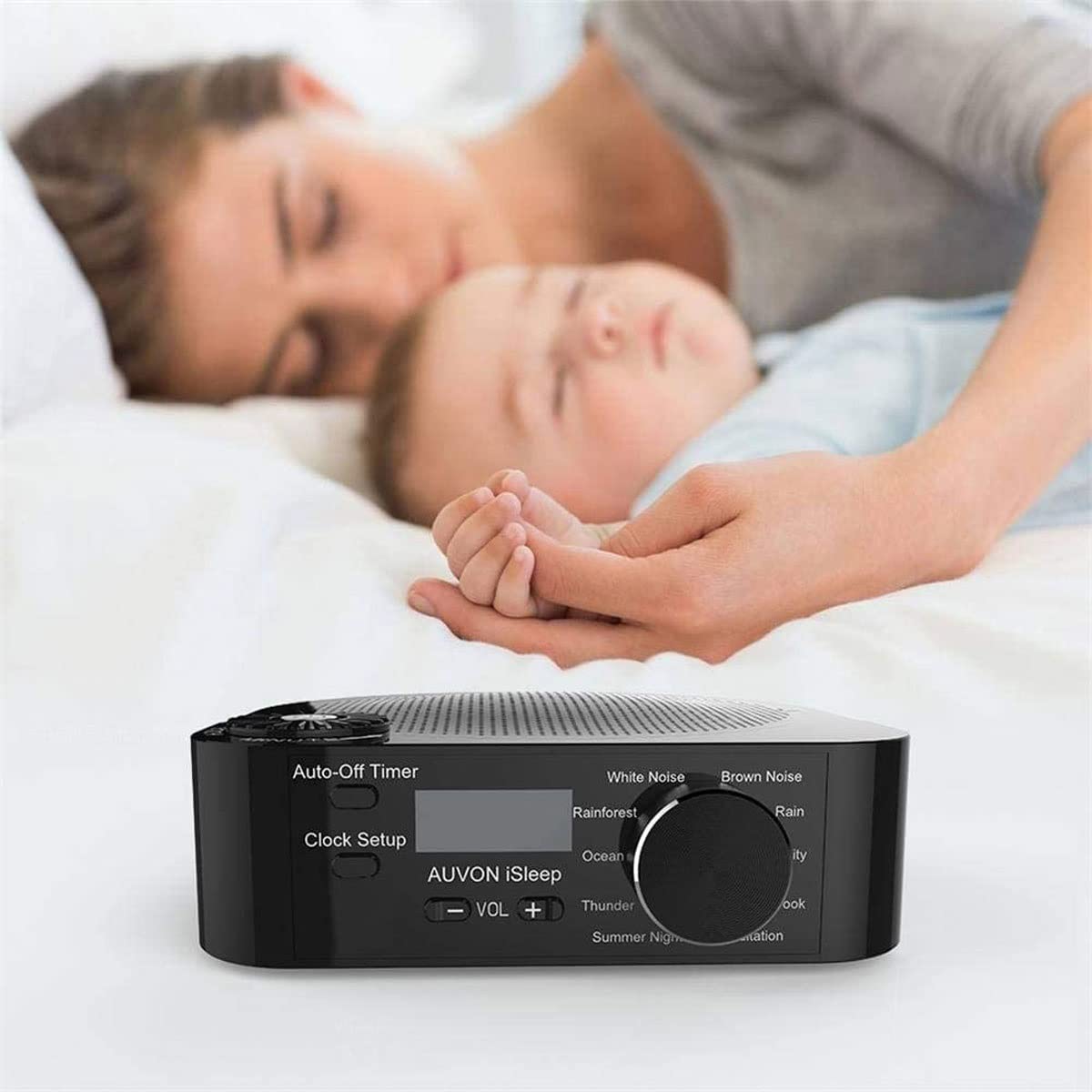 Portable White Noise Machine for Adults & Babies - Adaptive Sound Technology with Non-Looping Nature Sounds, Fan Sounds | Perfect for Sleep, Meditation, Office Focus & Nursery Soothing