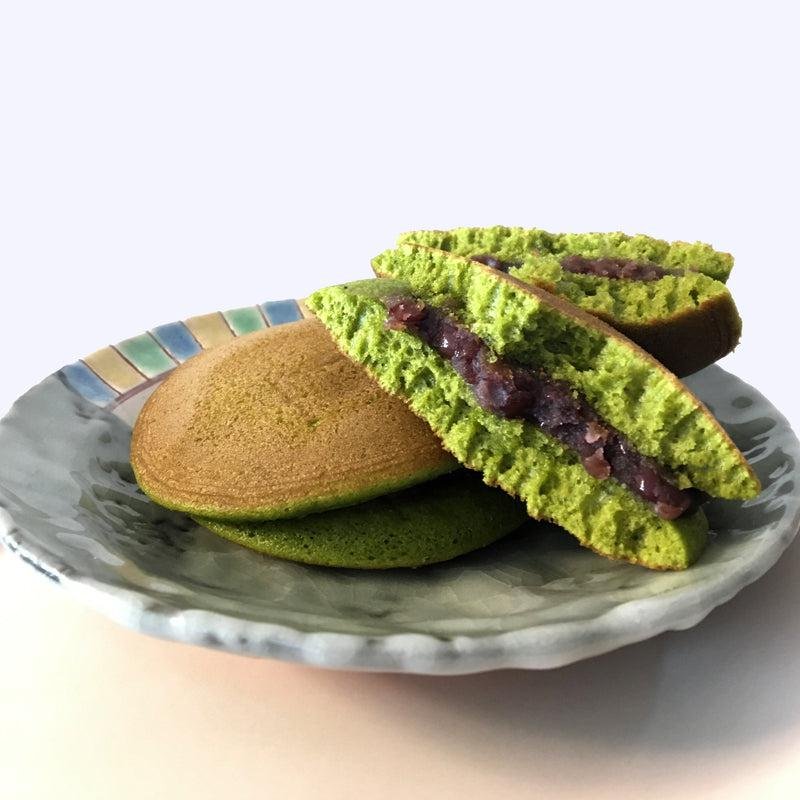 Premium Uji Matcha Japanese Dorayaki with Red Bean Filling - Authentic 4-Piece Snack Pack for Tea Time, Dessert & On-the-Go Treats