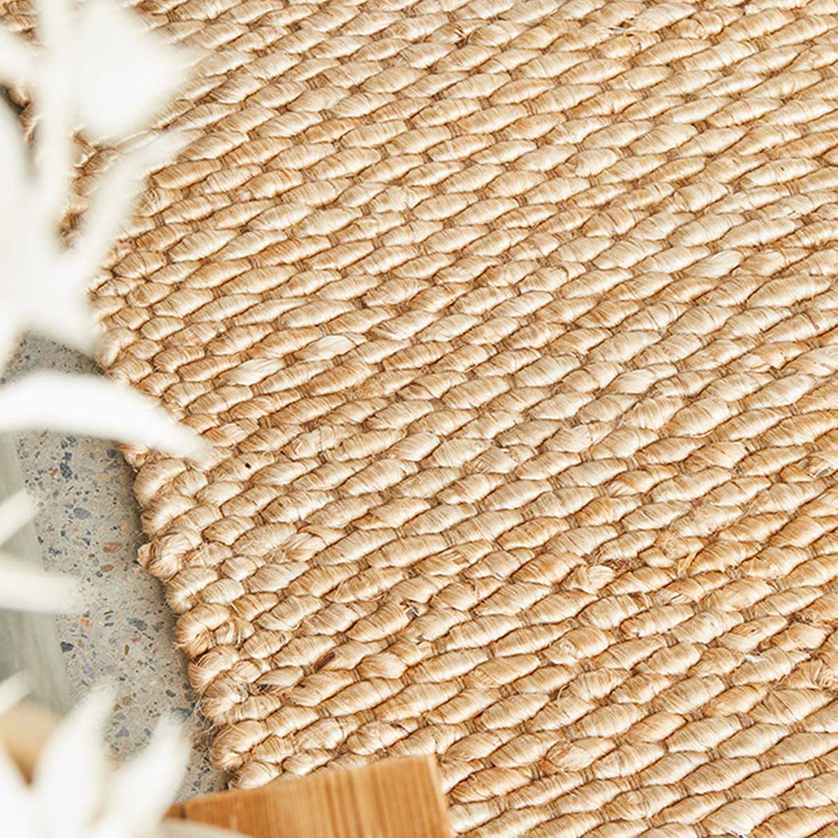 Hive Runner Rug - Natural Jute Fiber Handwoven Boho Area Rug for Living Room, Bedroom, or Entryway - Eco-Friendly Home Decor & Floor Mat