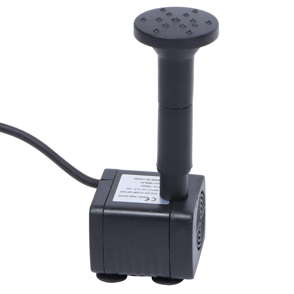 Solar Powered Floating Fountain Pump - 9V 8W Remote Control Outdoor Water Feature with LED Lights for Garden, Pond, Patio & Landscape Decoration | DIY Water Fountain Kit for Backyard, Yard & Pool Decor