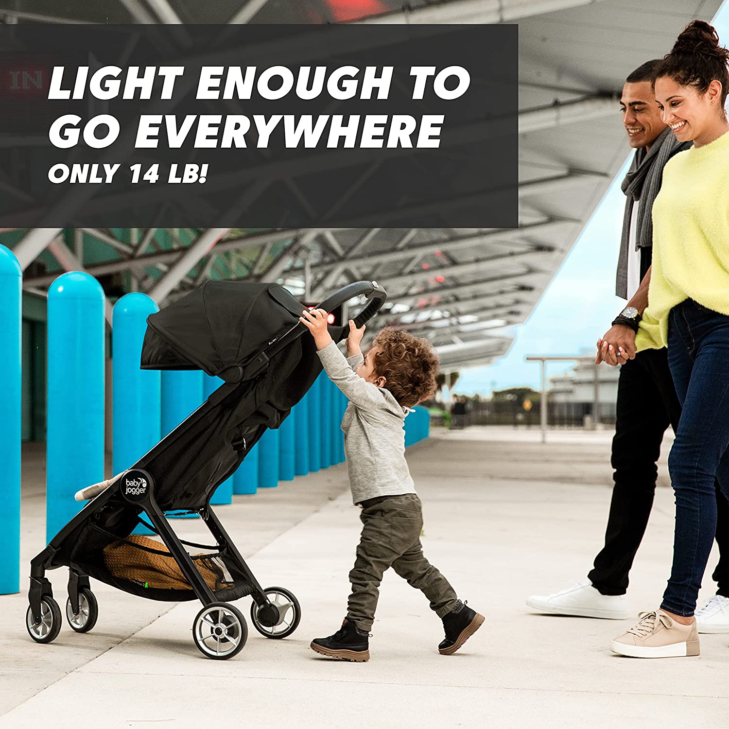 Baby Jogger Tour2 Travel System - Lightweight Stroller & Car Seat Combo in Pitch Black | Perfect for Newborns, Infants & Toddlers | Ideal for City Walks, Shopping & Travel
