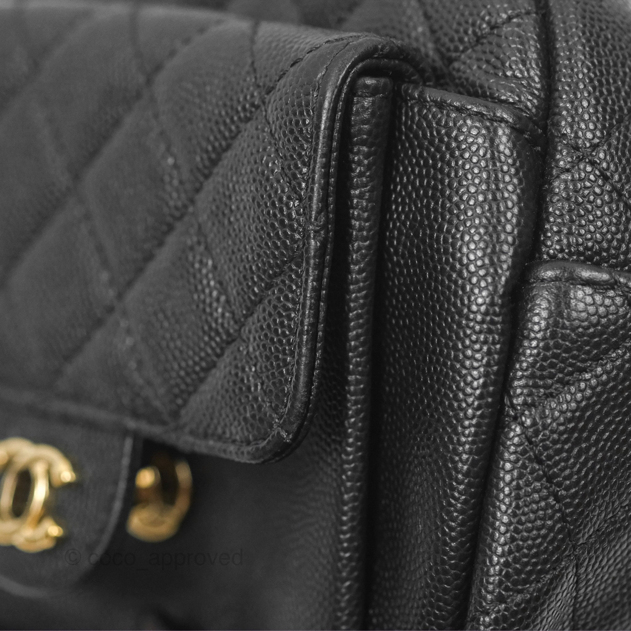 Chanel CC Day Camera Bag in Black Caviar Leather with Gold Hardware - Luxury Crossbody Bag for Women, Perfect for Everyday Use & Special Occasions
