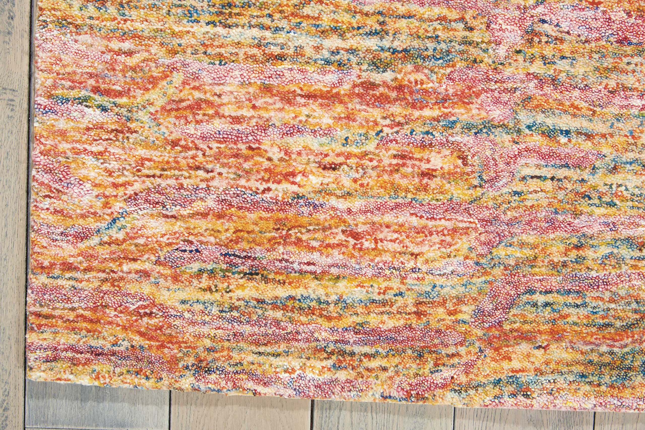 Nourison Gemstone Solid Fire Opal 8x10 Area Rug - Non-Shedding, Easy to Clean, Soft & Durable - Perfect for Living Room, Bedroom, Dining Room & Kitchen Decor