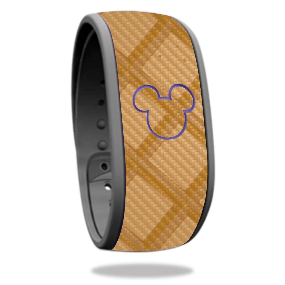 Premium Carbon Fiber Skin for Disney MagicBand - Protective & Durable Waffle Sole Design | Easy to Apply & Remove | Made in USA | Perfect for Theme Parks, Disney Vacations & Collectors