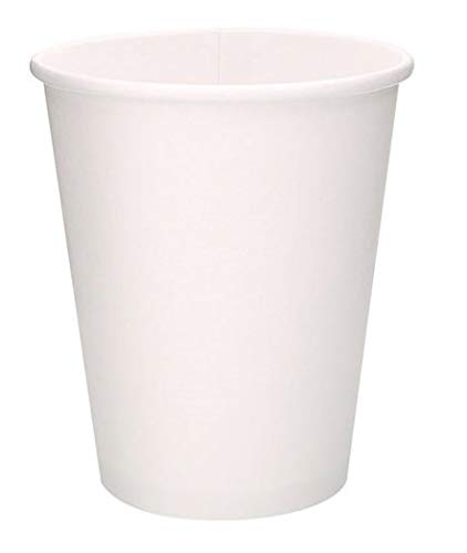 Eco-Friendly 8 oz Disposable White Paper Coffee Cups - Recyclable & Compostable Hot Drink Cups for Office, Cafe, Restaurant - Perfect for Coffee, Tea, Latte, Chai - Pack of 50 | Ideal for Daily Use, Parties & Takeout