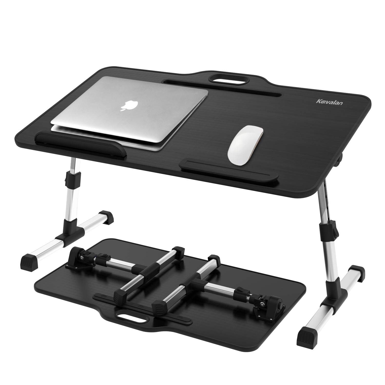 Adjustable Laptop Desk for Bed & Sofa - Foldable Portable Standing Desk with Handle, Ergonomic Left/Right Handed Design for Work, Study & Eating - Perfect for Home Office, Dorm Room & Couch Use