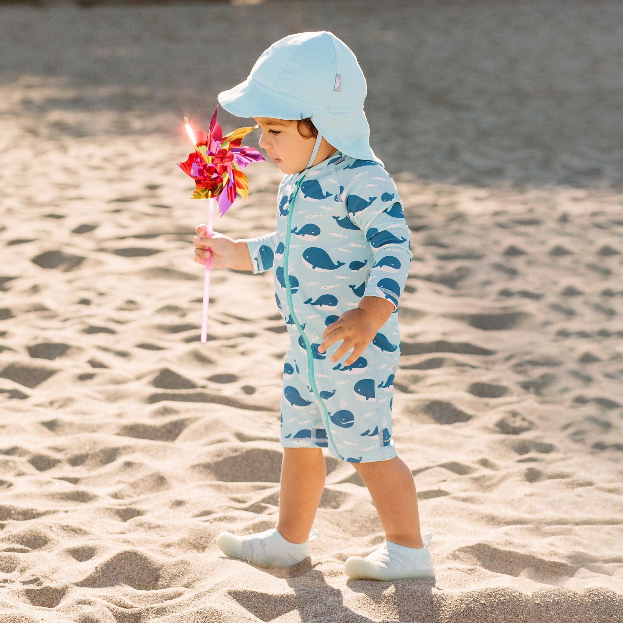 Jan & Jul Baby Sun Hat with UPF 50+ Protection, Adjustable Strings & Neck Flap - Perfect for Beach, Pool & Outdoor Summer Activities