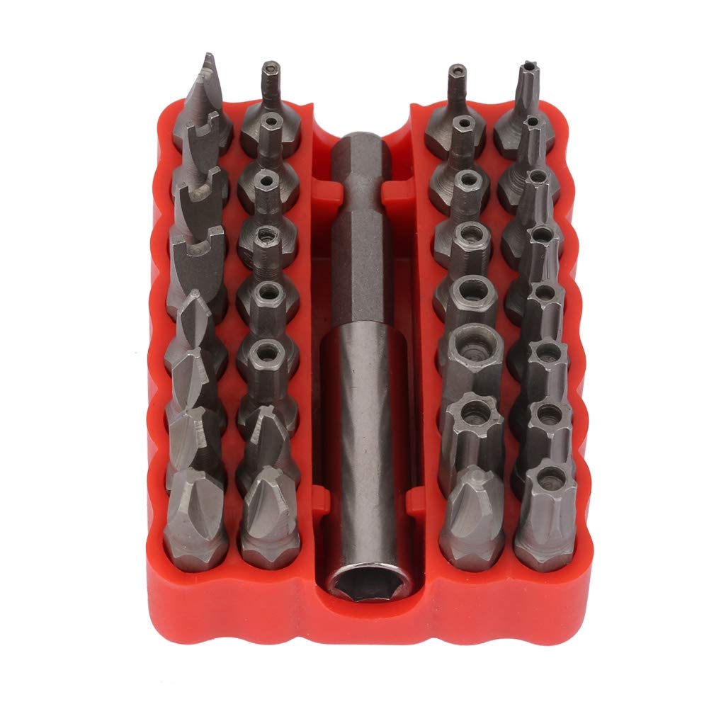 33 in 1 Hollow Screwdriver Bit Set - Premium Chrome Vanadium Steel - Star, Tri-Wing, Hex, Spanner & Cross Bits - Perfect for Electronics, Furniture & DIY Home Repairs