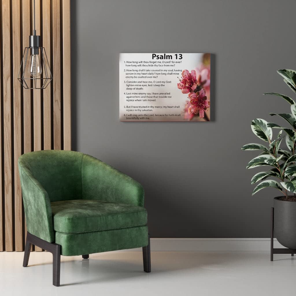 Christian Wall Art Canvas - Bible Verse Psalm 13 'When God' Scripture Print - Inspirational Home Decor for Living Room, Bedroom & Church