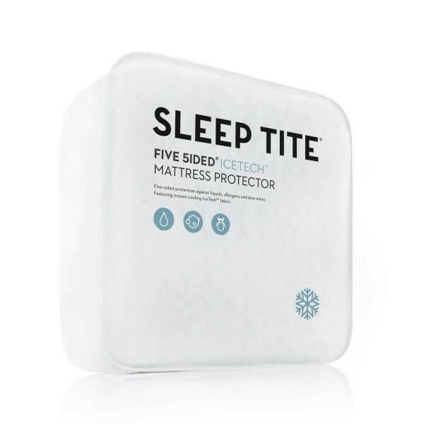 Sleep Tite 5-Sided IceTech Twin XL Mattress Protector - Waterproof, Hypoallergenic Cooling Bed Cover for Hot Sleepers & Allergy Relief