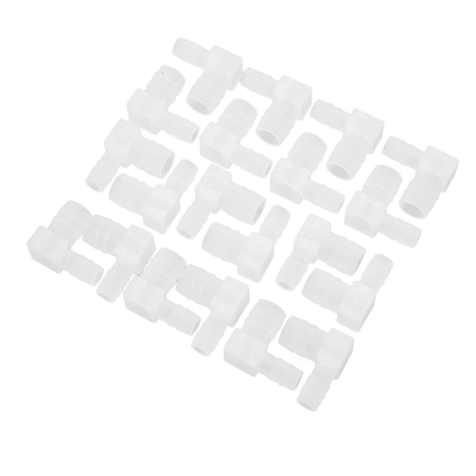 FECAMOS Aquarium Hose Adapter Fittings - 20pcs High & Low Temperature Resistant Flexible L-Shaped Connectors for Fish Tank Pipes | Perfect for Water Changes, Filter Systems & Air Pump Installations