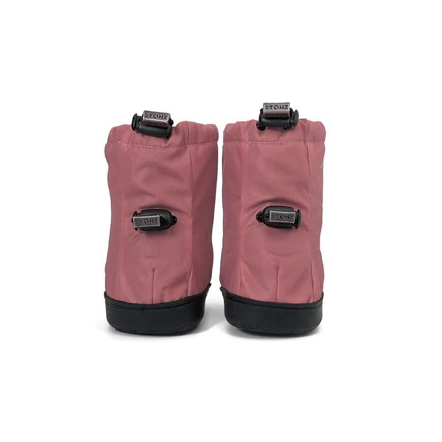 Stonz Dusty Pink Baby Booties & Toddler Booties - Warm & Waterproof Winter Shoes for Infants & Kids - Perfect for Outdoor Play, Walks & Cold Weather Adventures