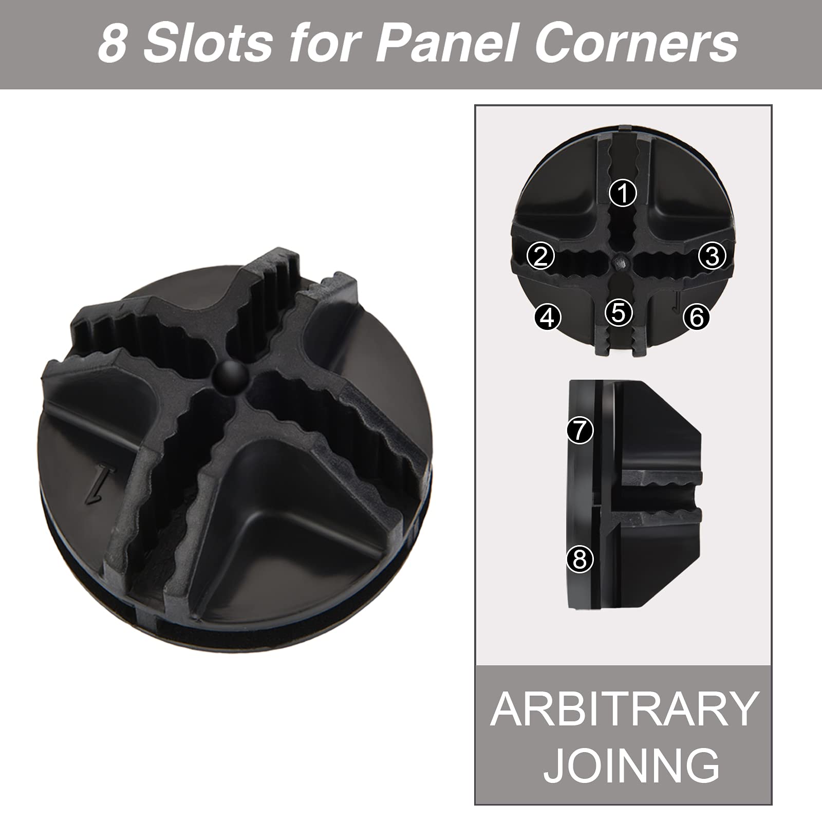 48-Piece Black ABS Plastic Cube Connectors for Modular Storage - Wire Cube Organizer for Closet, Shelving & DIY Storage Solutions | Perfect for Home Organization & Garage Storage Systems