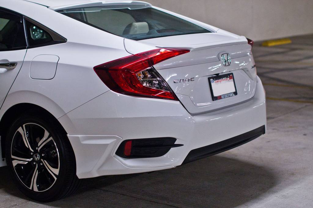 2016-2021 Honda Civic Sedan Rear Bumper Lip Spoiler - HF P Style PP Splitter (Excludes Si Models) | Enhance Your Car's Sporty Look for Street Racing & Car Shows