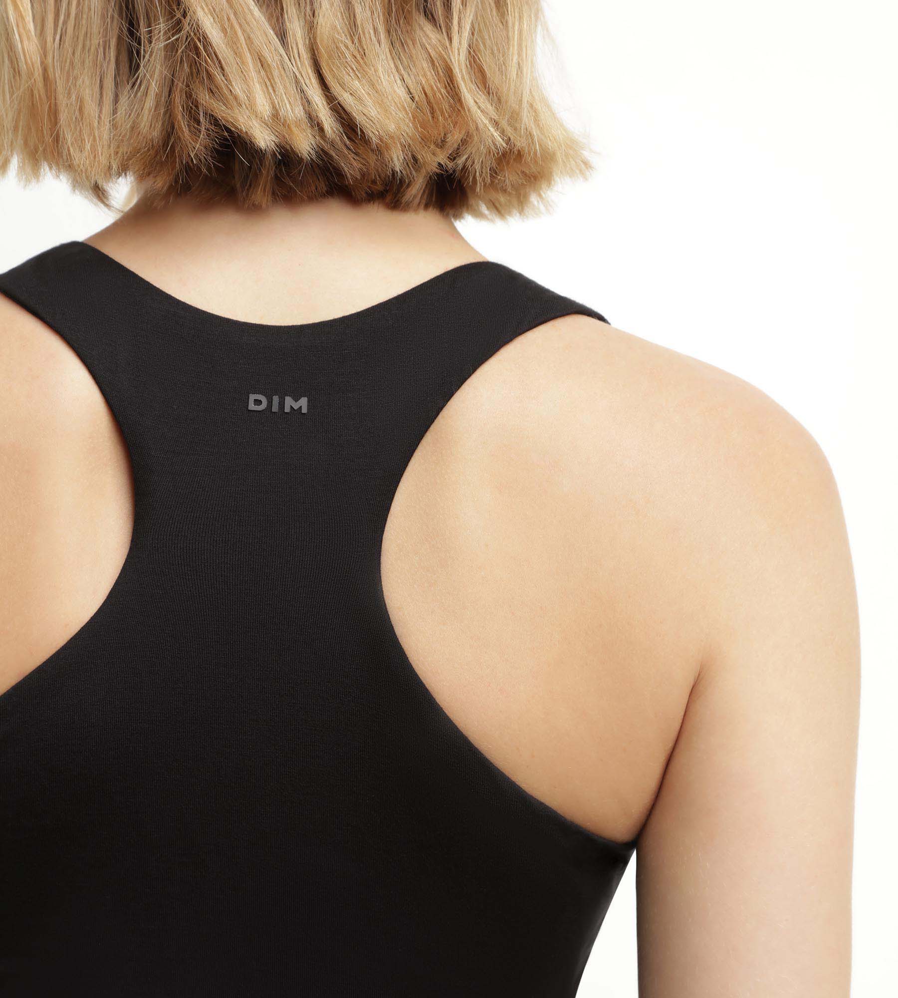 Black Viscose Sports Tank Top for Women with Built-in Bra - Perfect for Yoga, Running & Gym Workouts