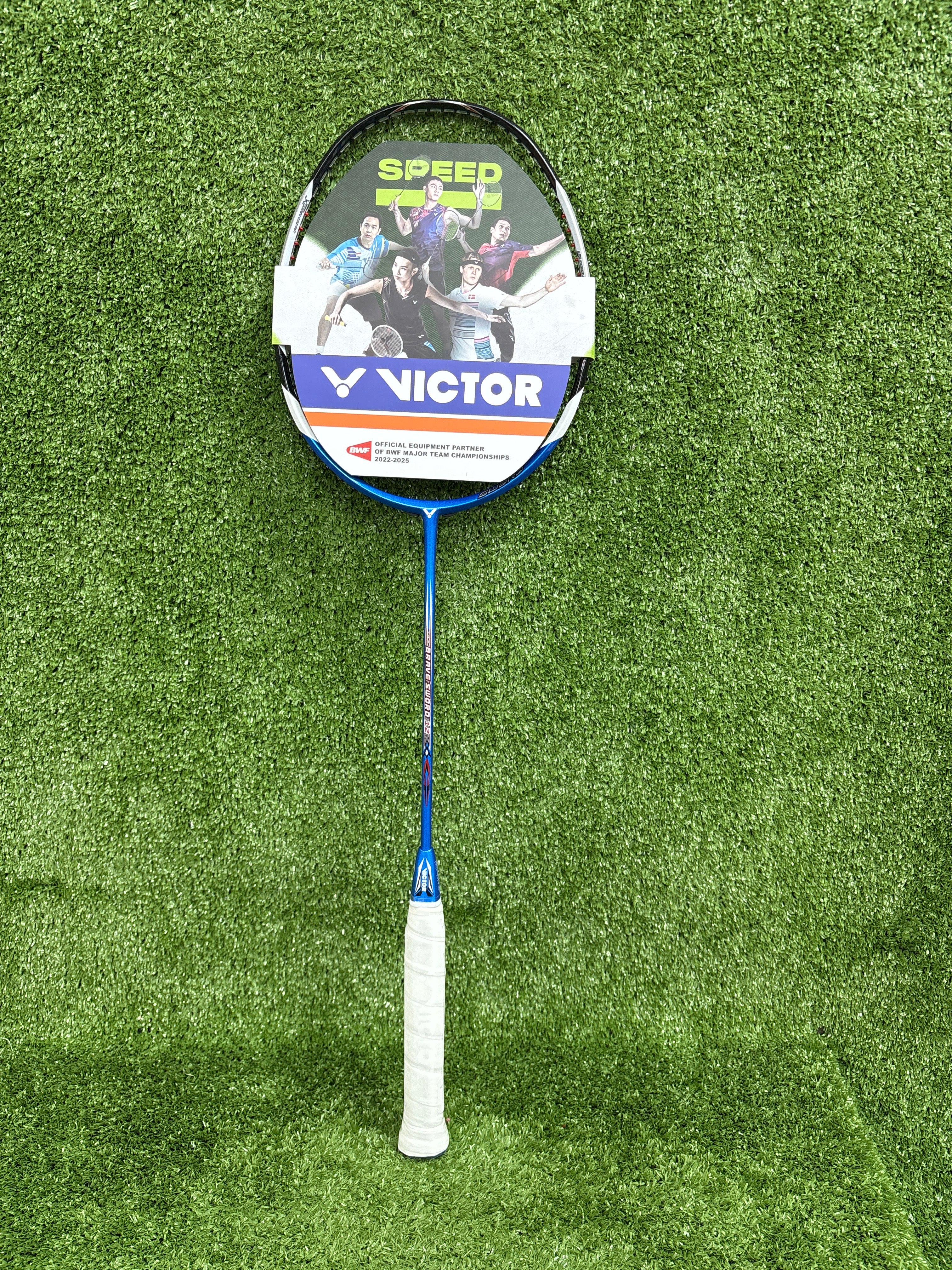 Victor Brave Sword 12 Royal Blue Badminton Racket - Unstrung High-Performance Racquet for Professional Players | Perfect for Tournaments & Training Sessions