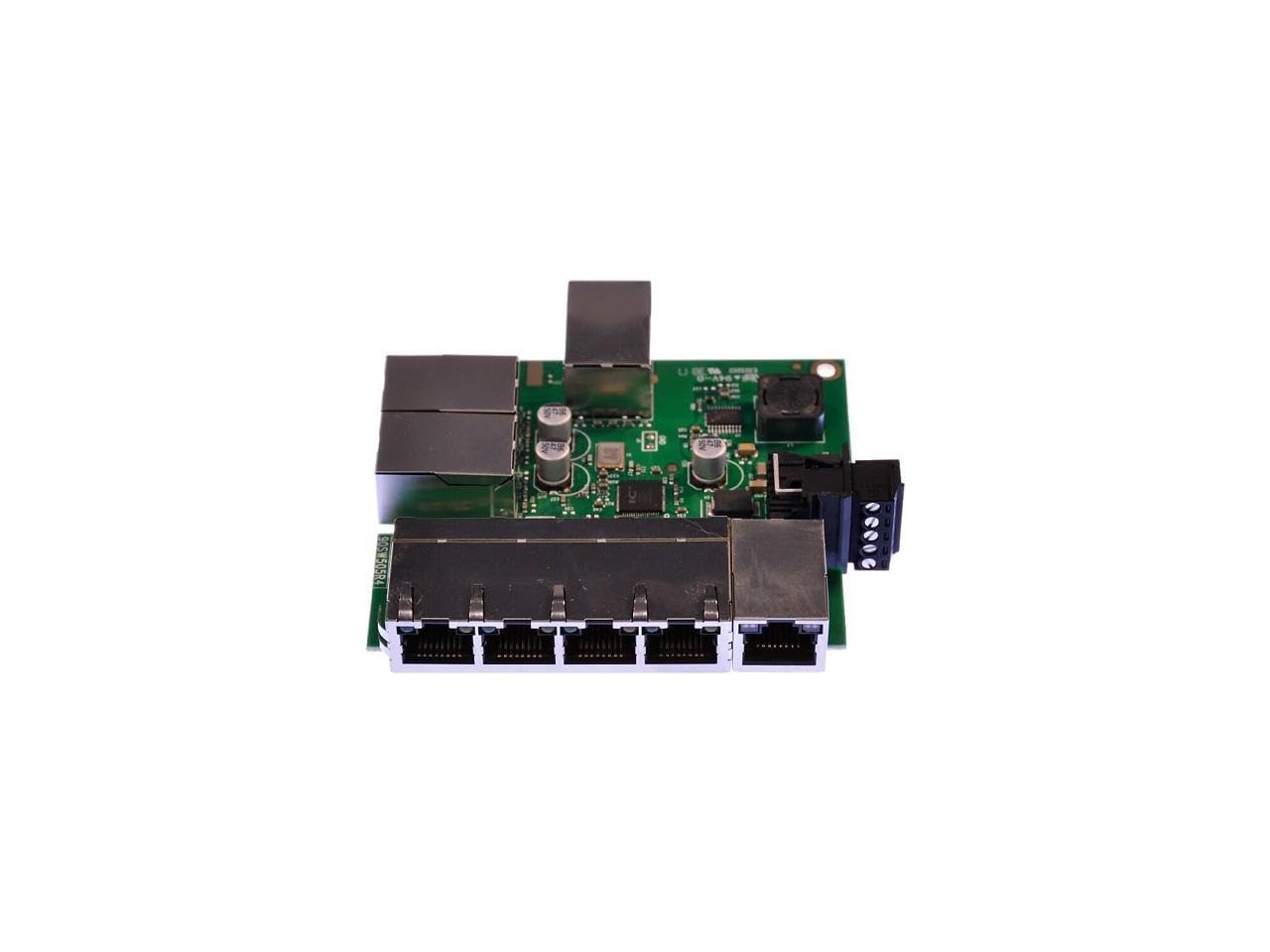 Brainboxes SW-108 Industrial 8 Port Ethernet Switch | Fast Ethernet Network Hub | 2 Layer Support | Plug & Play | Ideal for Factory Automation & Smart Building Networks