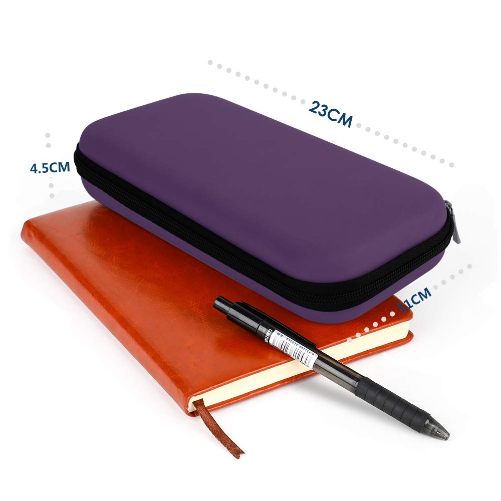 Simpeak Switch Lite Carrying Case - Hard Shell Travel Storage Bag for Nintendo Switch Lite Console & Accessories - Includes Tempered Glass Screen Protector & Silicone Protective Cover - Purple (Perfect for Kids, Boys & Girls Travel, Gaming On-The-Go)