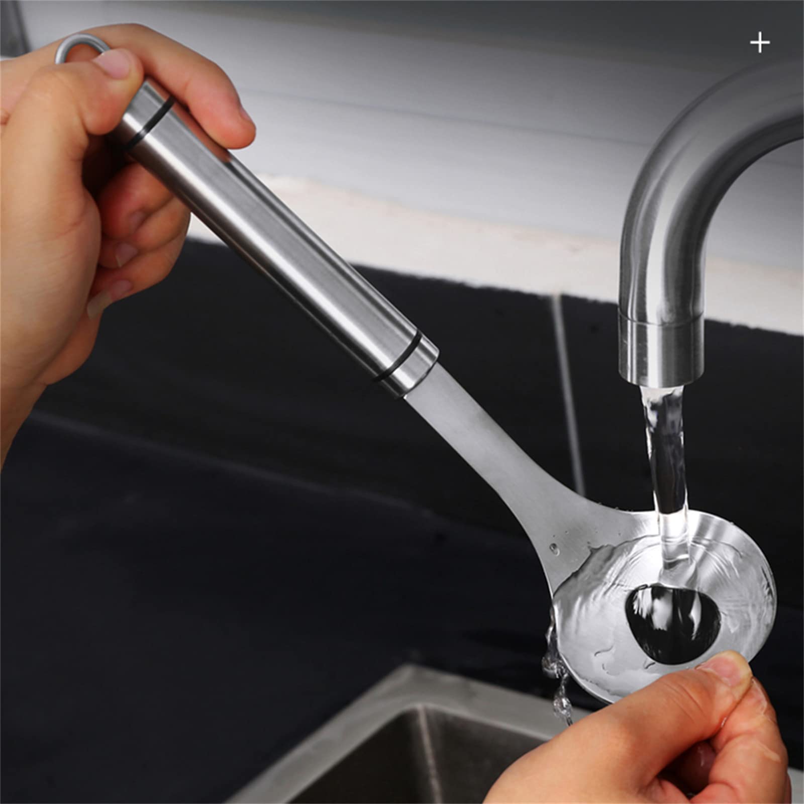 Premium Stainless Steel Meatball Spoon with Long Handle - Professional Meatball Maker for Kitchen, Dining & Bar - Perfect for Cooking, Serving & Garnishing Meatballs