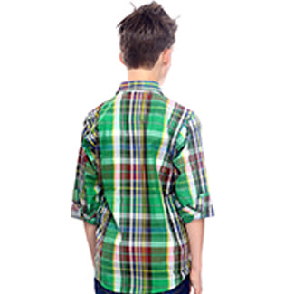 MashUp Green Checkered Shirt for Men - Stylish Casual Plaid Button Down Shirt | Perfect for Outdoor Adventures, Date Nights & Office Wear