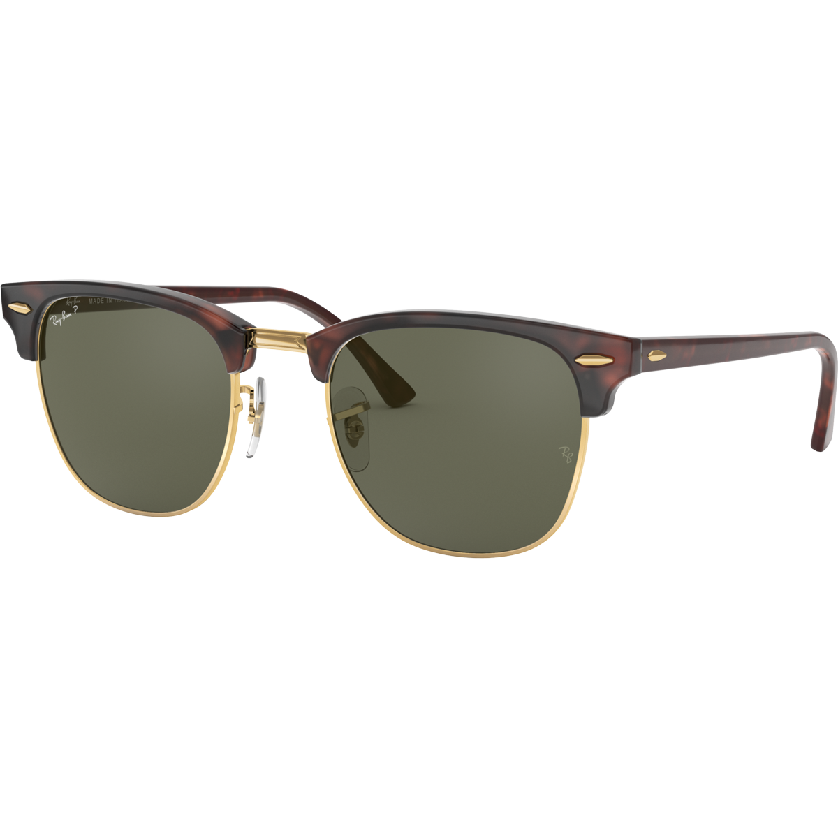 Club Master M Sunglasses - Red Havana Frame with Green Polarized Lenses (15mm) - Perfect for Driving, Outdoor Sports & Fashion Accessories