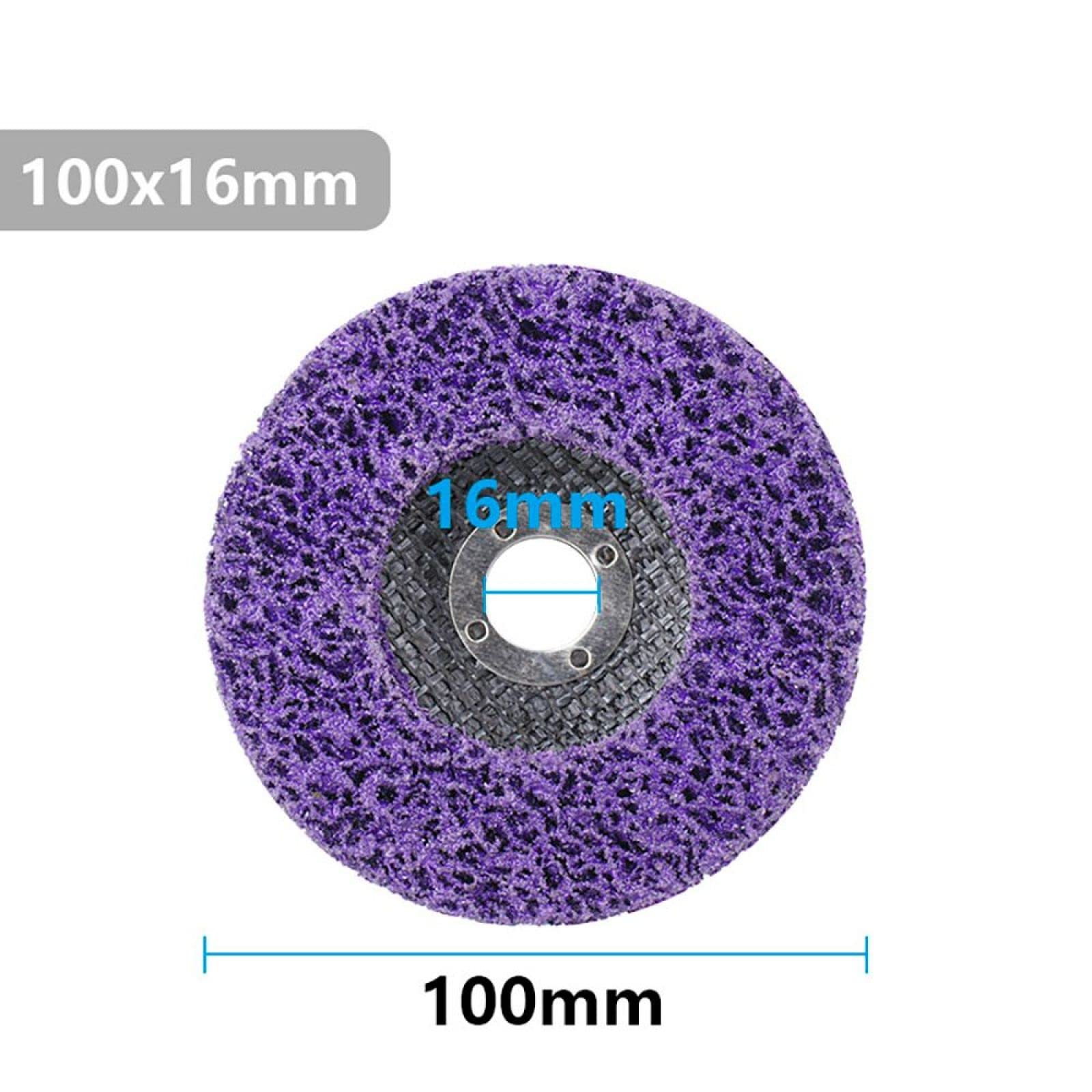 100/115/125mm Abrasive Wheel Paint & Rust Remover with 16/22mm Bore - Angle Grinder Polishing Disc for Metal, Wood & Concrete Surface Cleaning (100x16mm) - Perfect for DIY Projects, Auto Repair & Home Renovation