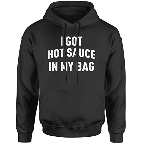 Expression Tees 'I Got Hot Sauce in My Bag Swag' Unisex Adult Hoodie - Trendy Streetwear for Men & Women | Perfect for Casual Outings, Music Festivals & Urban Fashion