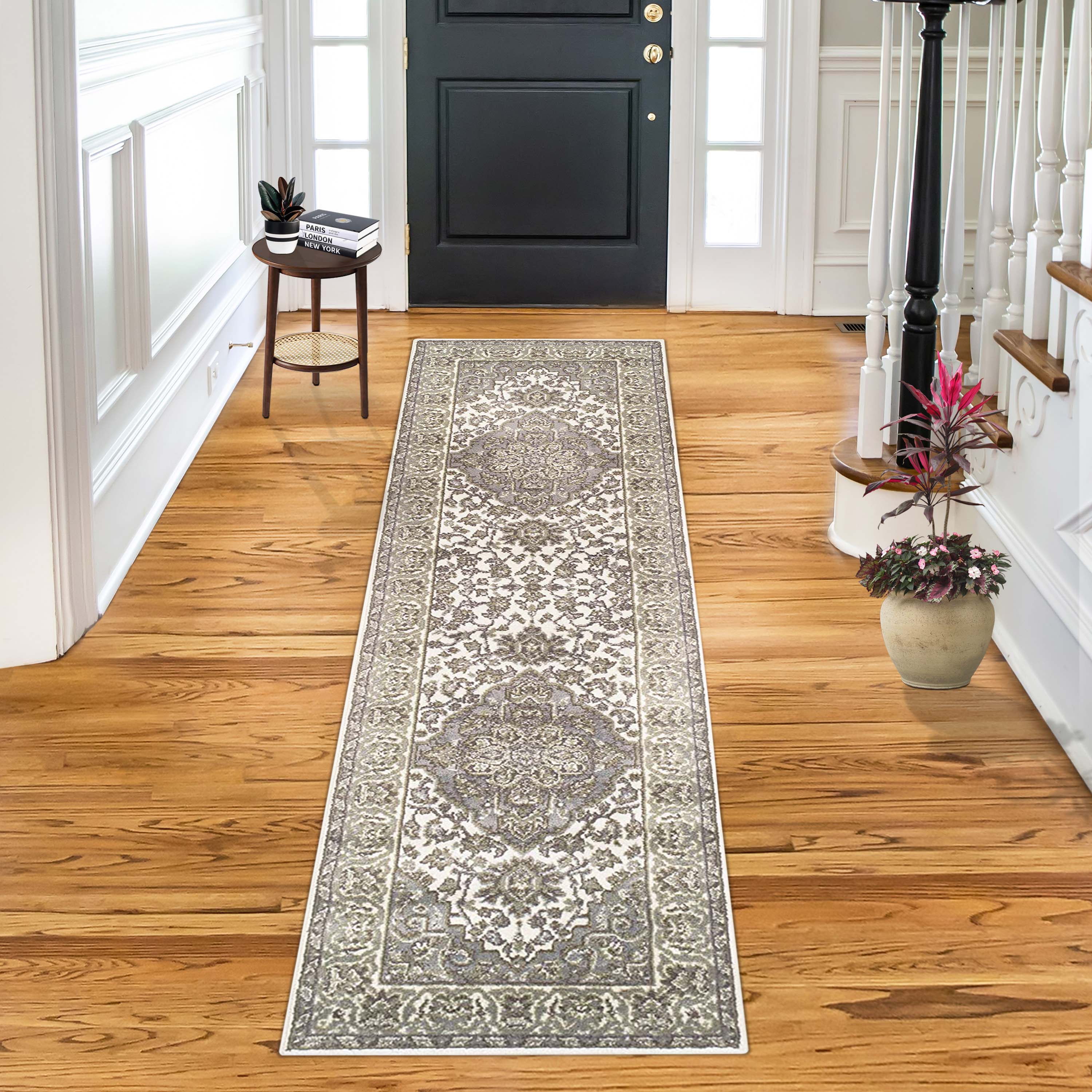 Glendale Traditional Floral Medallion Indoor Area Rug - Non-Slip Living Room Carpet, Bedroom Runner, Hallway Decor | Soft & Durable Home Floor Mat for Cozy Interior Design