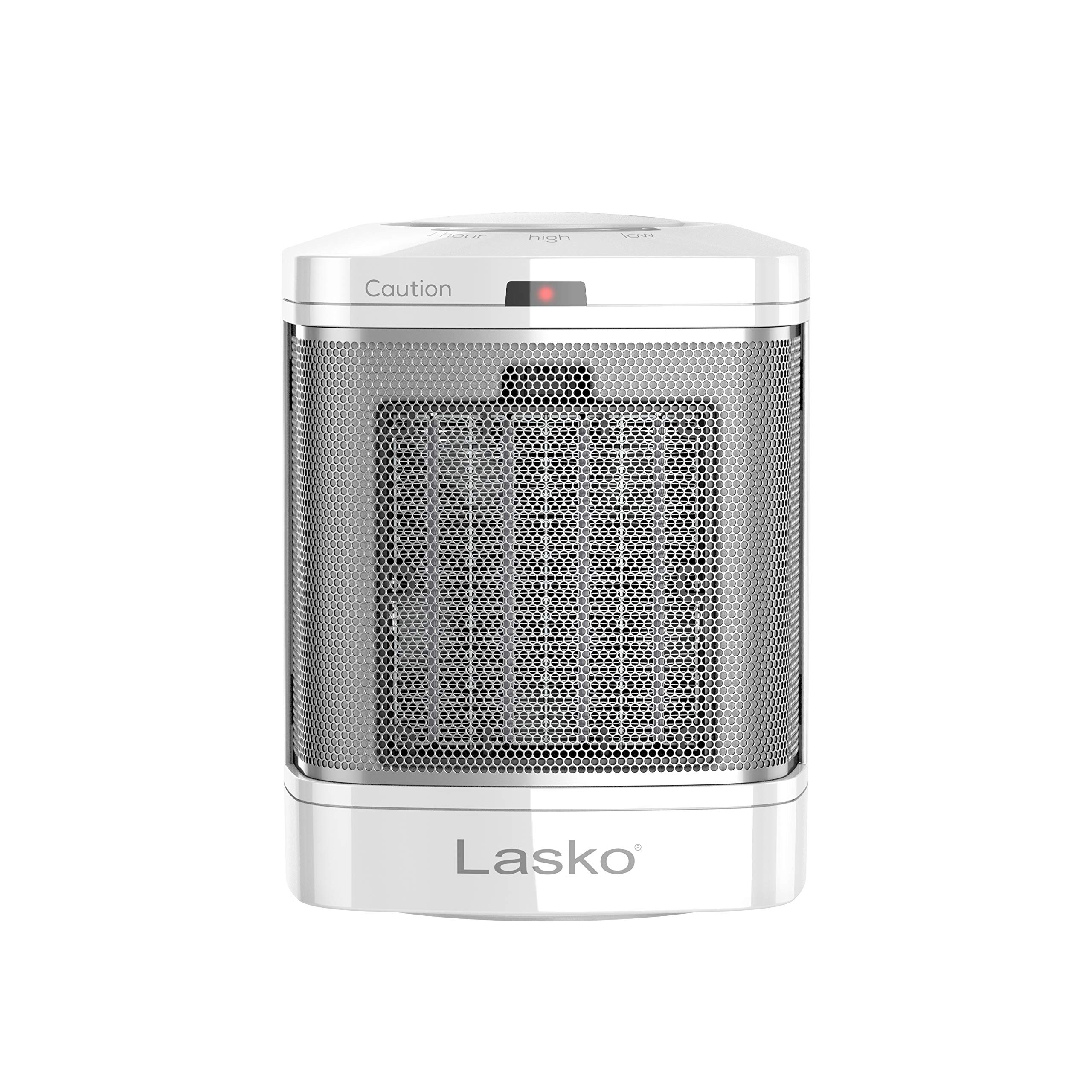 Lasko CD08200 Compact Ceramic Space Heater - Portable Electric Heater for Bathroom, Bedroom & Office - 1500W Fast Heating, Quiet Operation, Overheat Protection - White (6.25