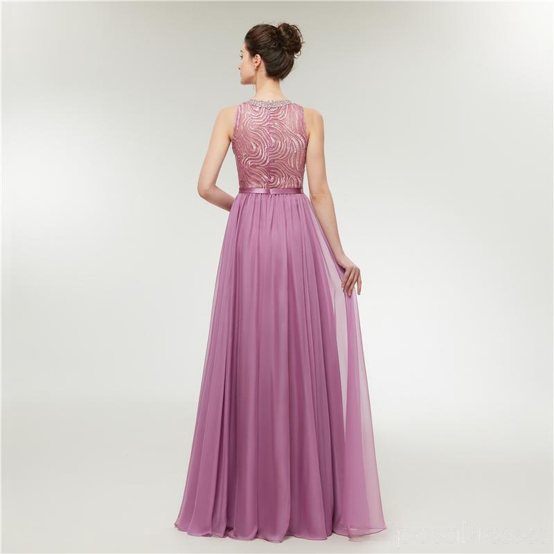 Elegant Purple Beaded Long Prom Dresses for Evening Party | Affordable Formal Gowns for Homecoming, Wedding & Special Occasions
