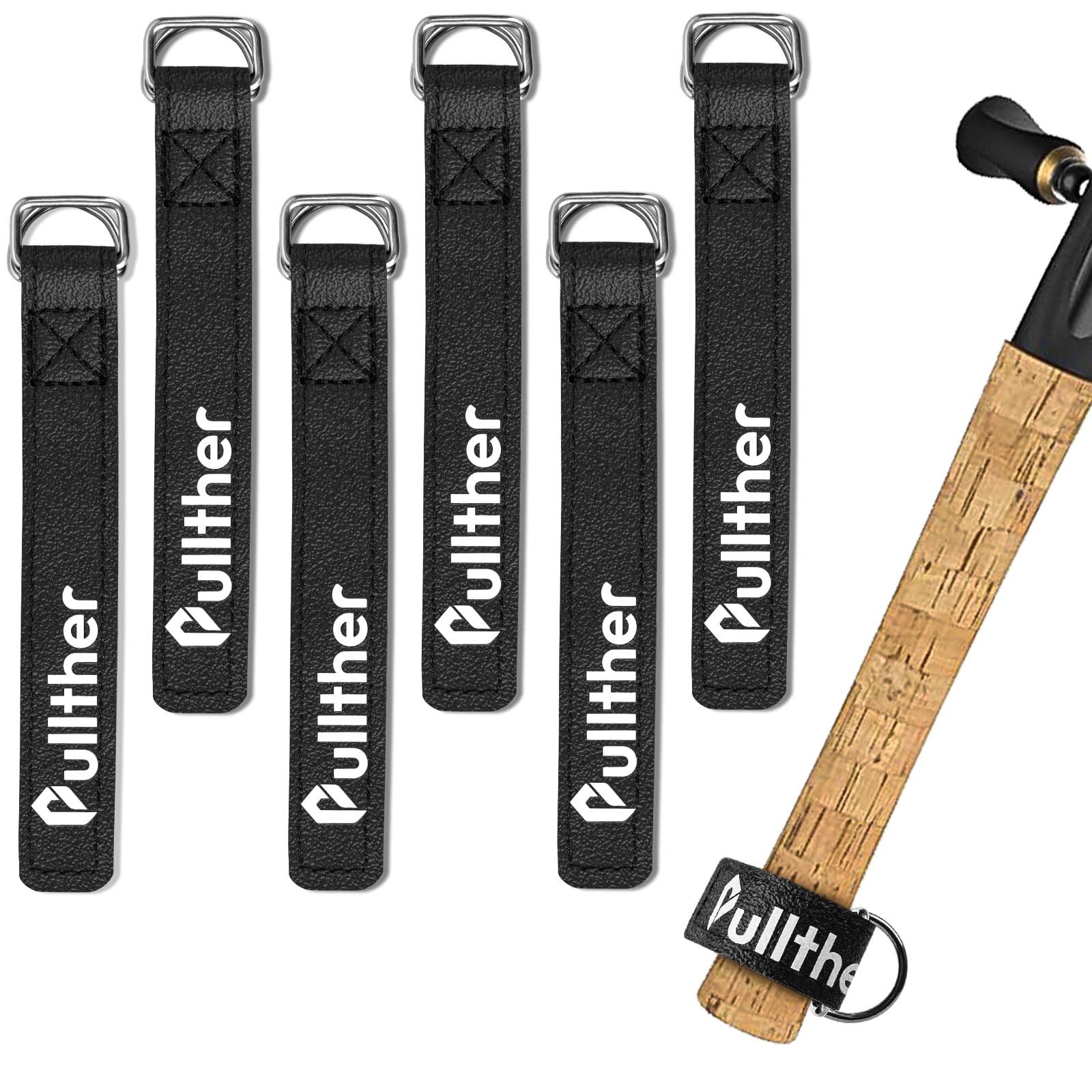 5.9 Inch Fishing Rod Straps - 4 PCS Heavy Duty Rod Ties for Kayak & Boat Fishing - Secure Fishing Rod Accessories for Saltwater & Freshwater Anglers - Perfect for Travel & Storage
