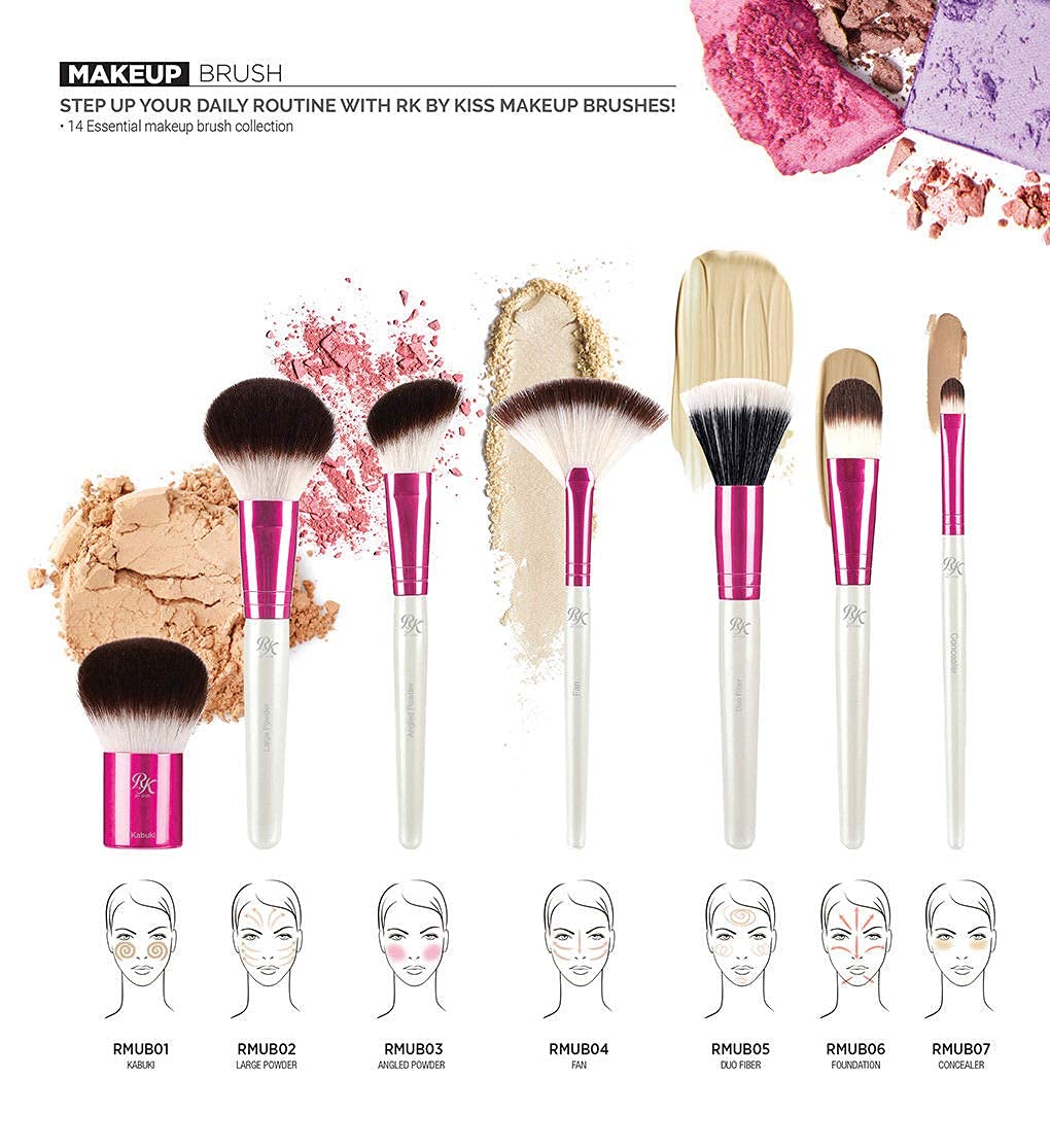 Kiss Ruby Kisses Make-Up Brush Concealer - Professional Concealer Brush for Flawless Coverage | Perfect for Daily Makeup & Contouring