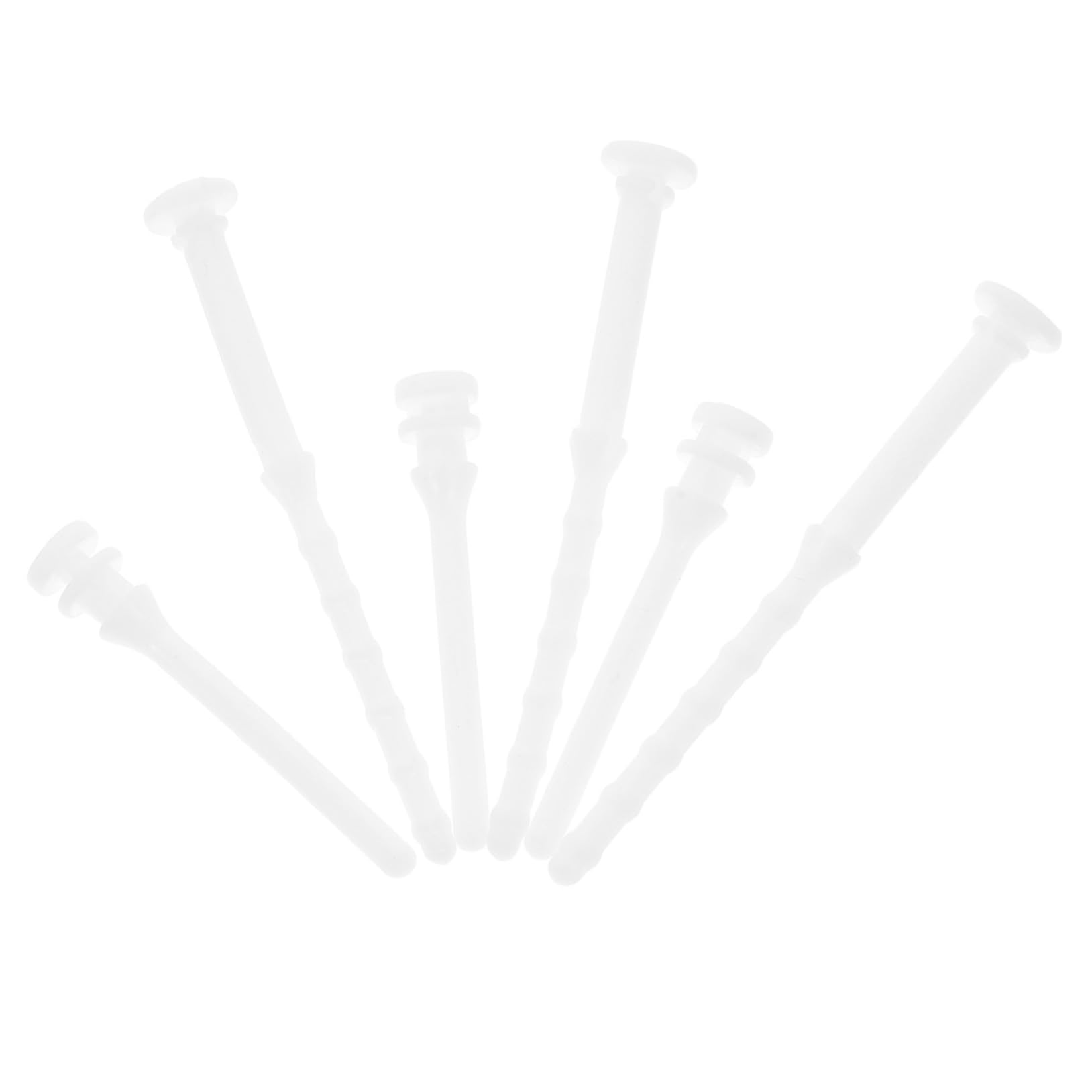 Gatuida 60 Pcs Computer Case Glue Nails Kit - Rivets, Fan Screws & Mounting Pins for PC Case Fans - White Silicone Rubber Noise Absorption Accessories (Perfect for PC Building, Fan Installation & Vibration Reduction)
