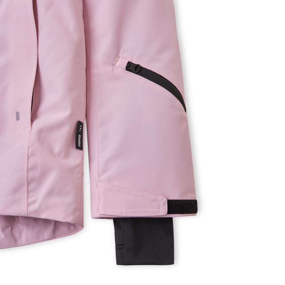 Reima Perille Girls Ski Jacket - Waterproof Winter Coat for Kids, Pale Rose - Warm Snow Jacket for Skiing, Snowboarding & Outdoor Activities