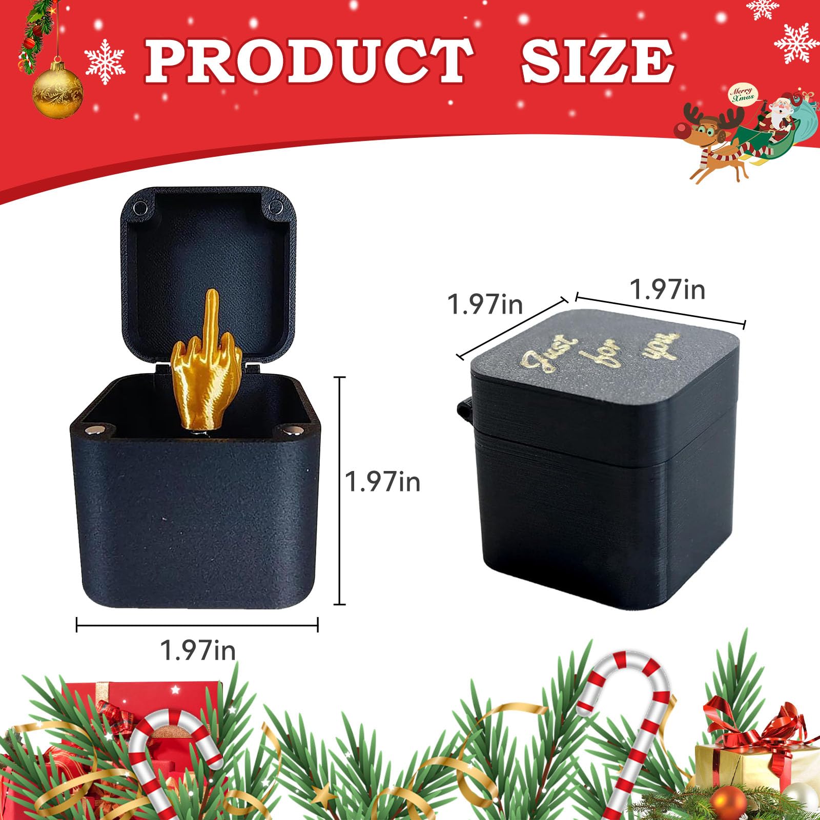 Funny Middle Finger in a Box - Hilarious Gag Gift for Christmas, Birthday & Office Pranks | Pop-Up Surprise Gift Box for Desk Decor & Practical Jokes | Perfect for White Elephant Parties, Coworker Gifts & Stress Relief
