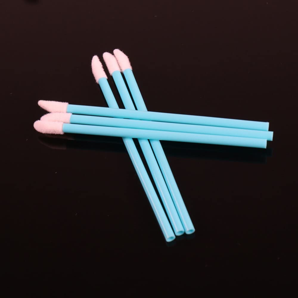 50 Pcs Disposable Makeup Brushes Set - Lip Brush, Lipstick Gloss Wands, Eyelash Applicators & Cosmetic Tools (Light Blue) | Perfect for Professional Makeup Artists, Salon Use & Home Beauty Routine