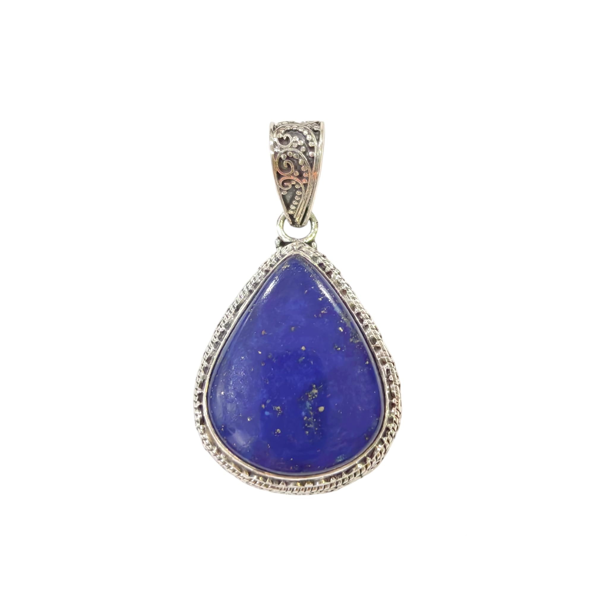 925 Sterling Silver Lapis Lazuli Pendant Necklace for Women & Men - Handmade Tribal Design Gemstone Jewelry - Perfect Gift for Birthday, Anniversary & Special Occasions