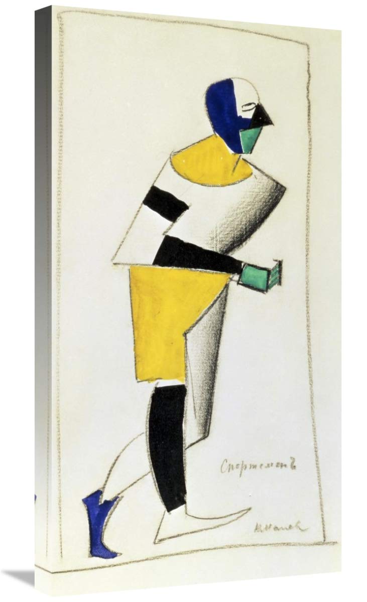 Kazimir Malevich The Sportsman Canvas Wall Art Print - Premium Gallery Wrap Giclee Reproduction - Modern Abstract Art for Living Room, Bedroom & Office Decor