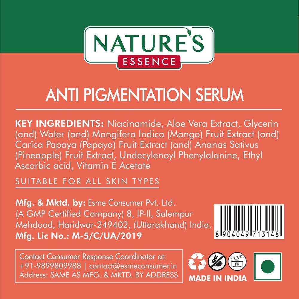NATURES ESSENCE 10% Niacinamide Serum for Acne & Blemishes - Anti Pigmentation Face Treatment, 30ml | Brightening & Even Skin Tone for Daily Skincare Routine