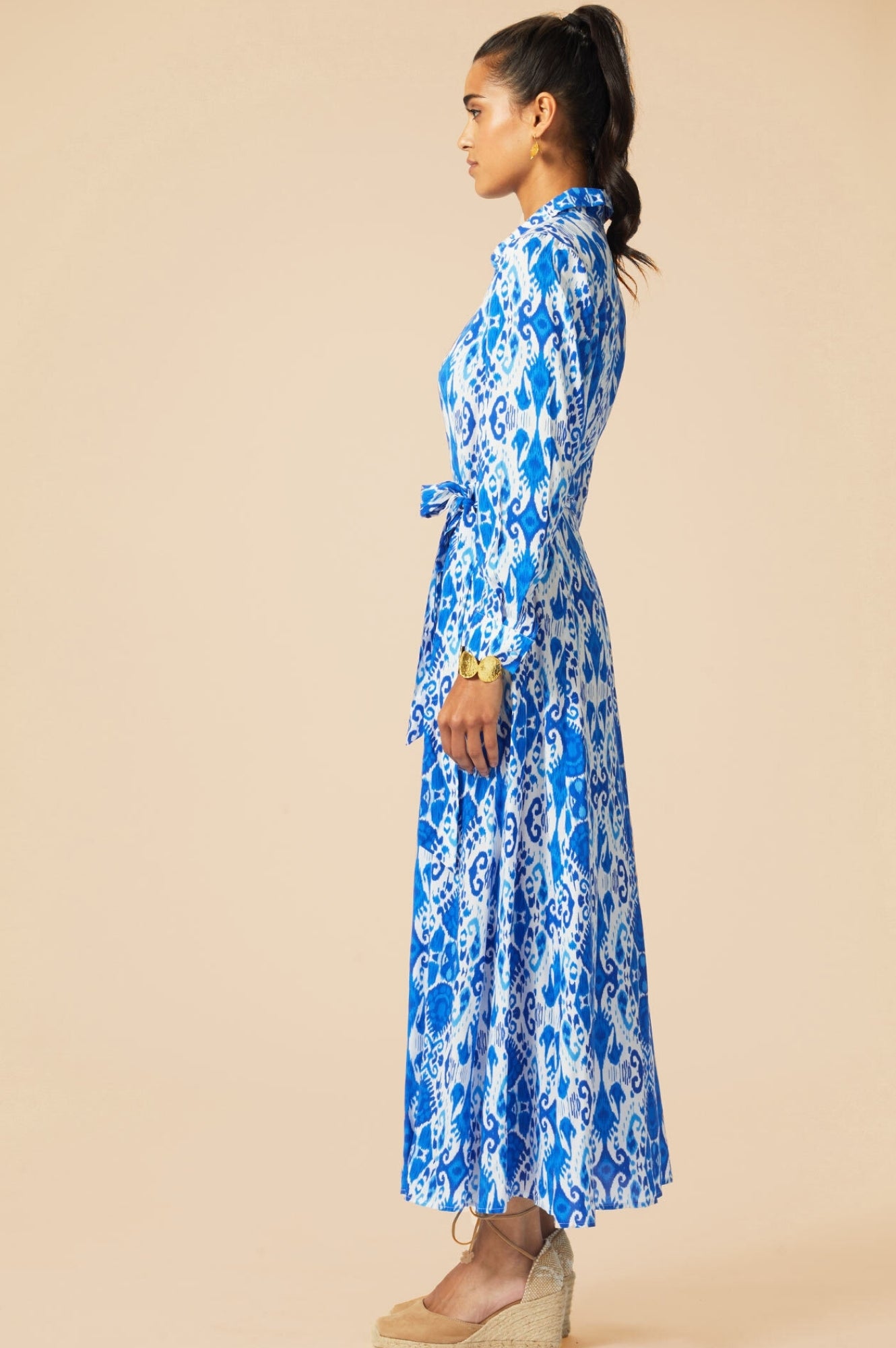 Eliza EcoVero™ Women's Sustainable Shirt Dress - Blue & White Stripe | Casual Summer Dress for Beach, Office & Everyday Wear