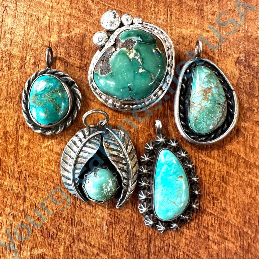 Vintage Navajo Double Feather Sterling Silver & Turquoise Pendant Necklace - Handmade Native American Jewelry for Women - Perfect for Boho, Western & Festival Outfits