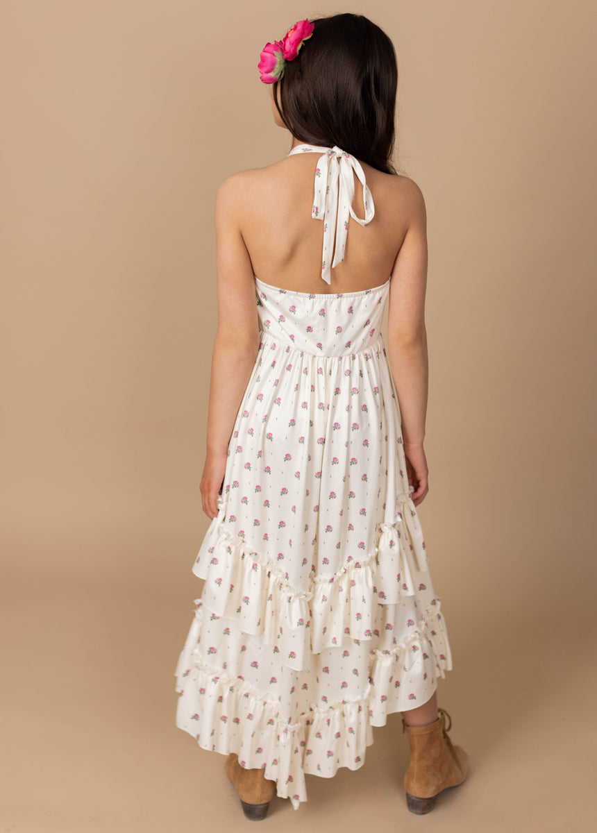 Jenny Dress in Pink Floral Dot - Women's Floral Print Summer Dress for Casual Wear, Date Night & Beach Vacation