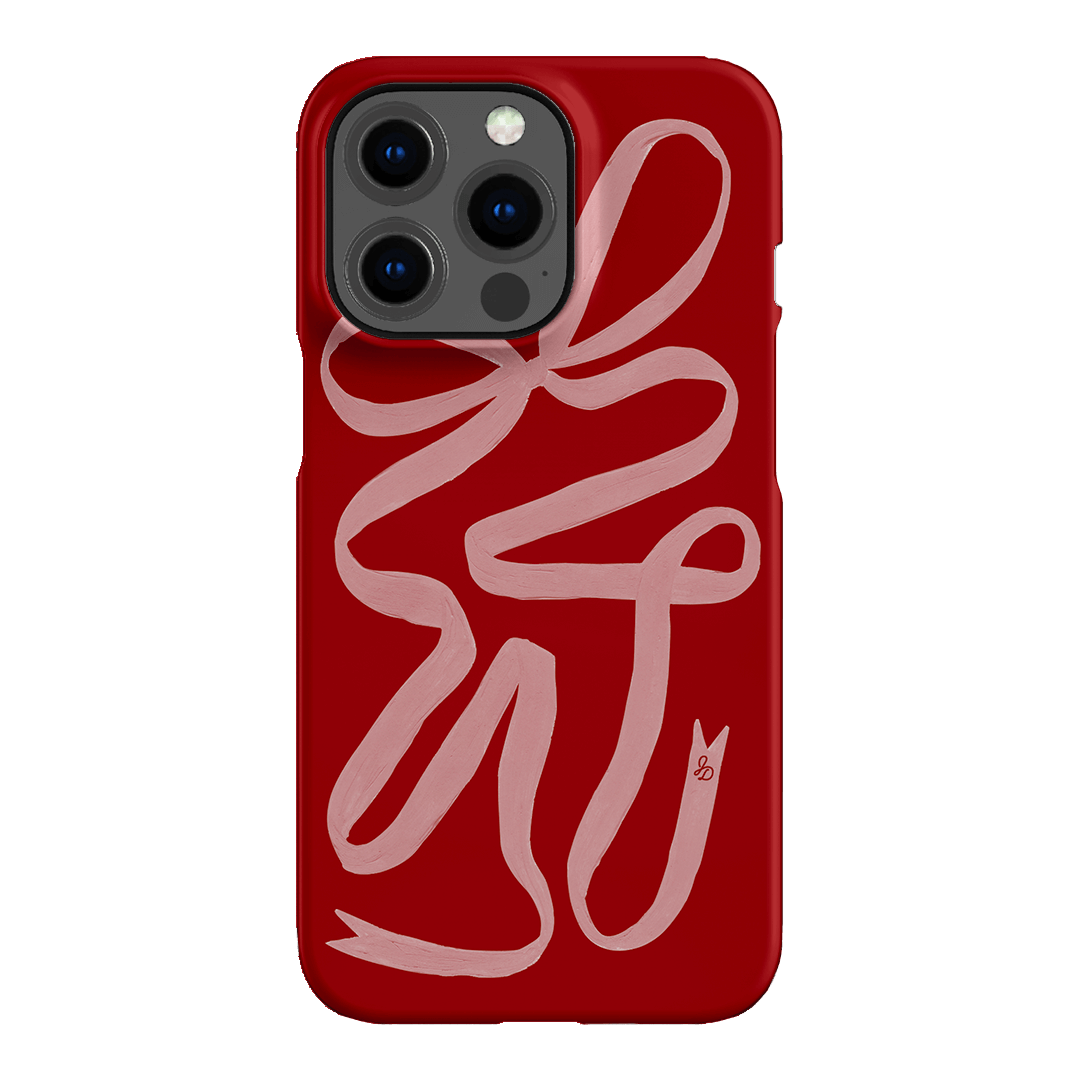 Cupid's Bow Ribbon Phone Case for iPhone & Samsung - Elegant Valentine's Day Gift for Her, Romantic Couple Accessory | Perfect for Dating, Anniversaries & Special Occasions