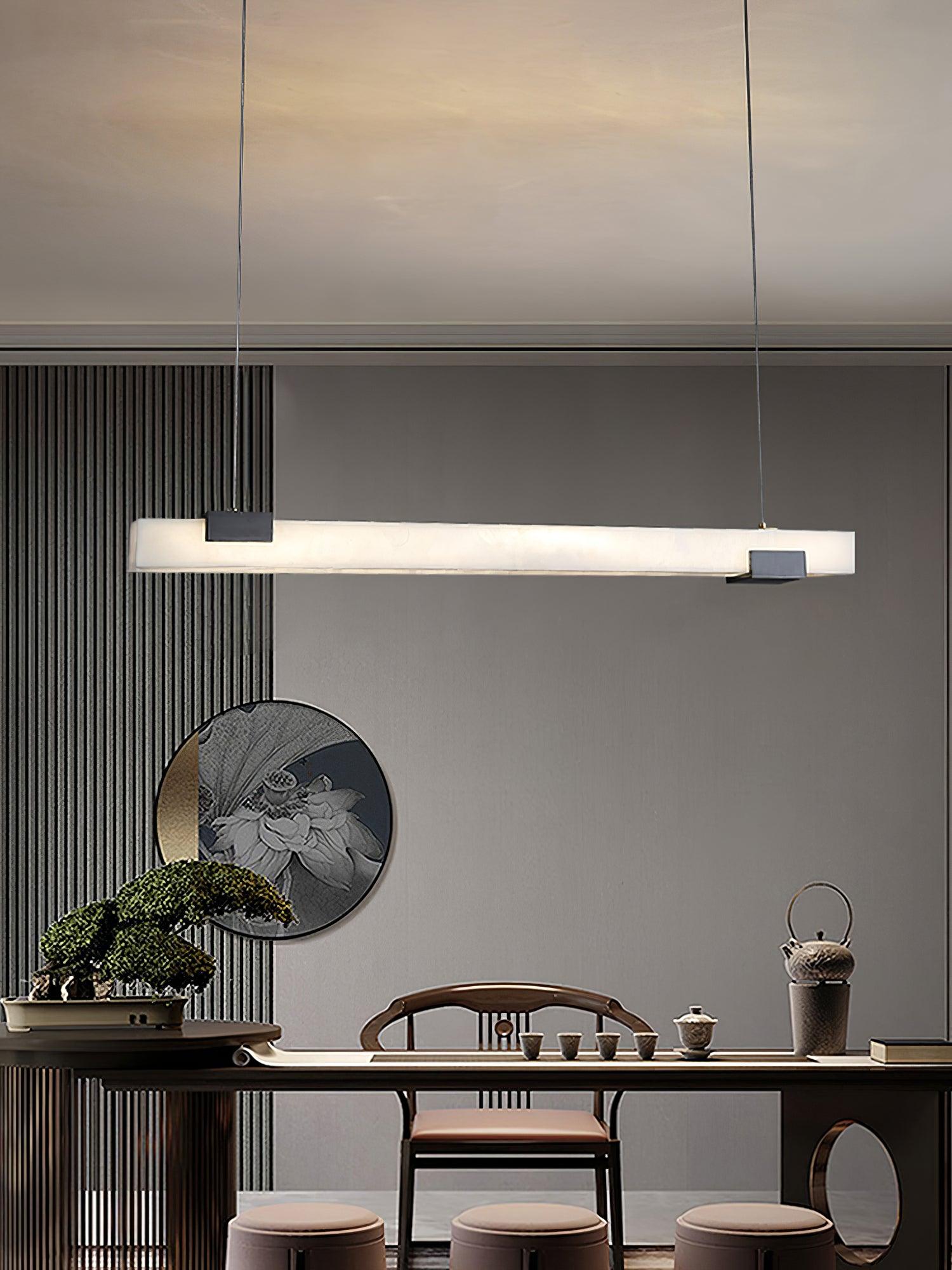 Elegant Alabaster Pendant Light - Modern Handcrafted Glass Ceiling Lamp for Dining Room, Kitchen Island & Bedroom Lighting