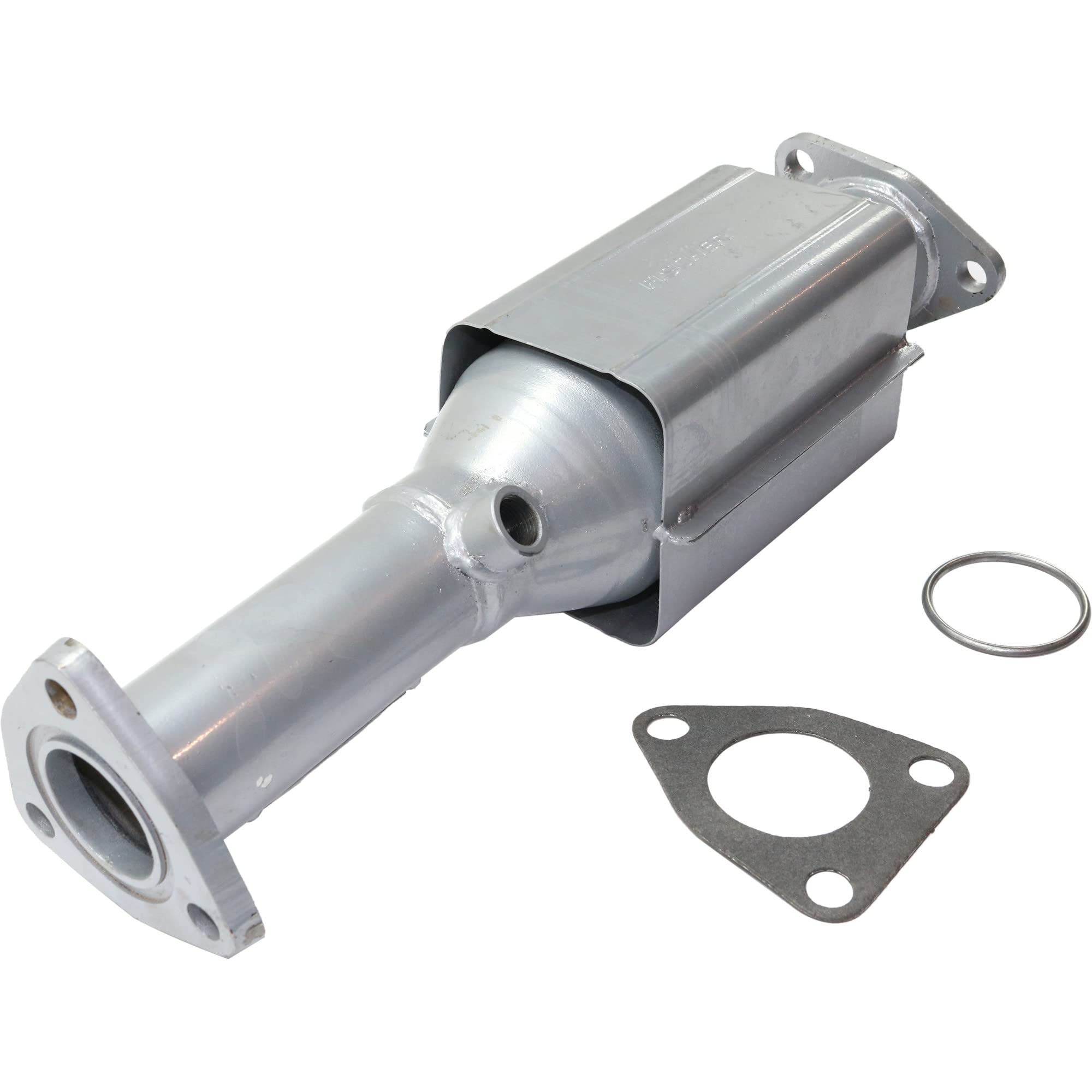 Evan Fischer REPH960303 Silver Powder-Coated Catalytic Converter with Heat Shield - Compatible with Multiple Vehicle Models, Durable & Corrosion-Resistant - Perfect for Emissions Control & Performance Upgrades